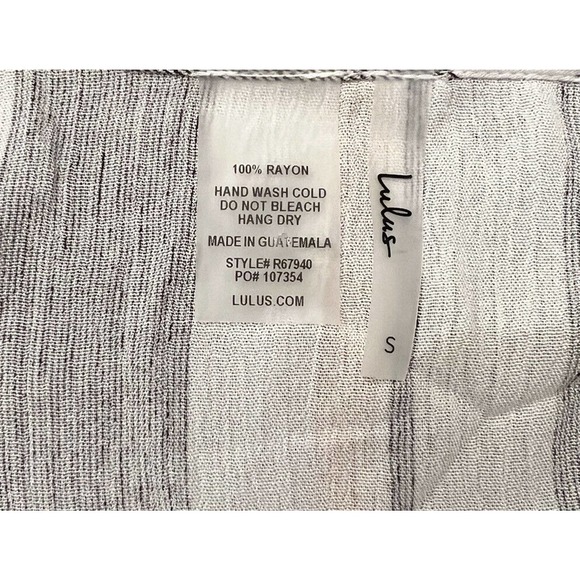 Lulus Womens French Countryside Striped Print High-Low Dress Size S - Picture 4 of 4